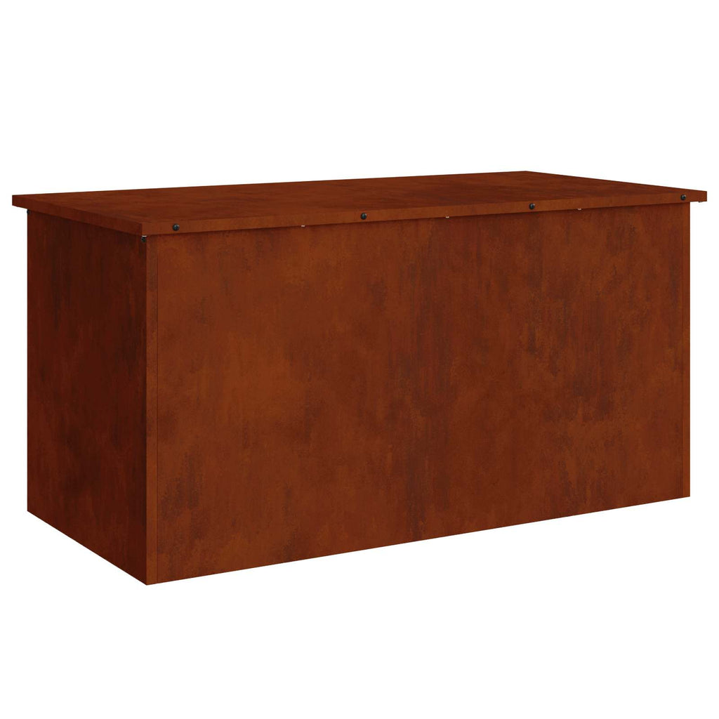 vidaXL Außenlagerbox Rostig 100 x 50,5 x 50 cm Stahl