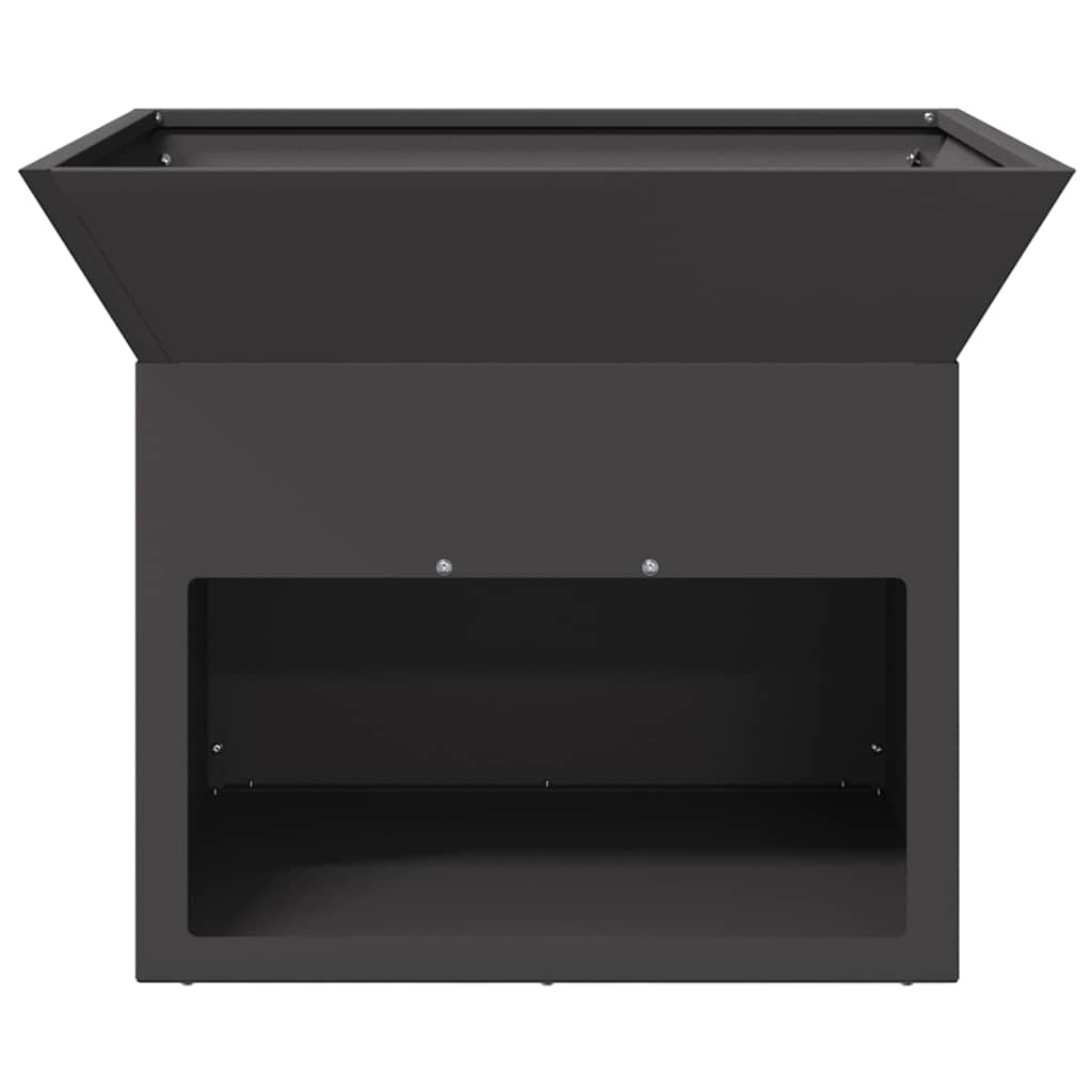 vidaXL Feuerstelle Schwarz 50 x 50 x 40 cm Stahl