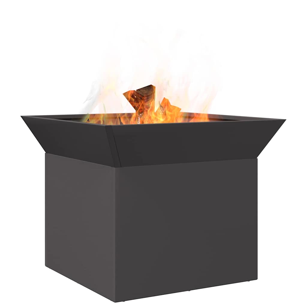vidaXL Feuerstelle Schwarz 50 x 50 x 40 cm Stahl