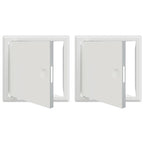 vidaXL Zugangsklappe 2 pcs Weiß 23 x 23 x 3 cm Stahl