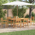 vidaXL Stuhl 6 pcs Braun 56 x 55 x 90,5 cm Massivholz Teak