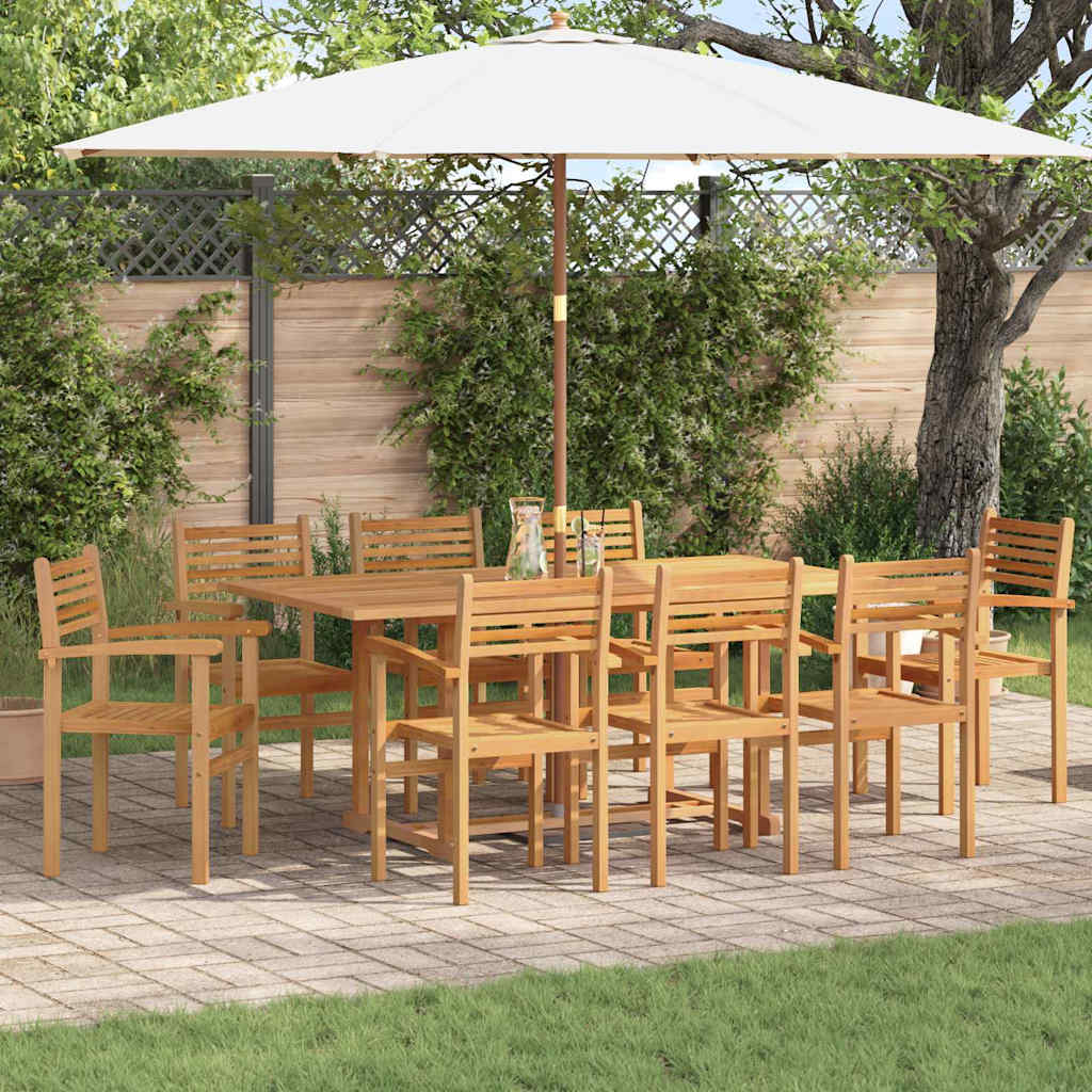 vidaXL Stuhl 8 pcs Braun 56 x 55 x 90,5 cm Massivholz Teak