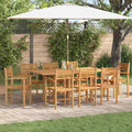 vidaXL Stuhl 8 pcs Braun 56 x 55 x 90,5 cm Massivholz Teak