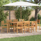 vidaXL Stuhl 8 pcs Braun 56 x 55 x 90,5 cm Massivholz Teak