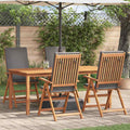vidaXL Gartenstuhl 4 pcs Braun und Grau 57 x 71,5 x 104 cm