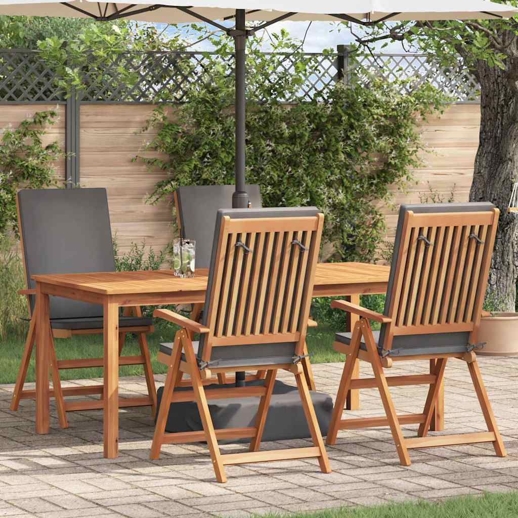 vidaXL Gartenstuhl 4 pcs Braun und Grau 57 x 71,5 x 104 cm