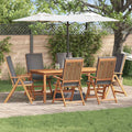 vidaXL Gartenstuhl 6 pcs Braun und Grau 57 x 71,5 x 104 cm