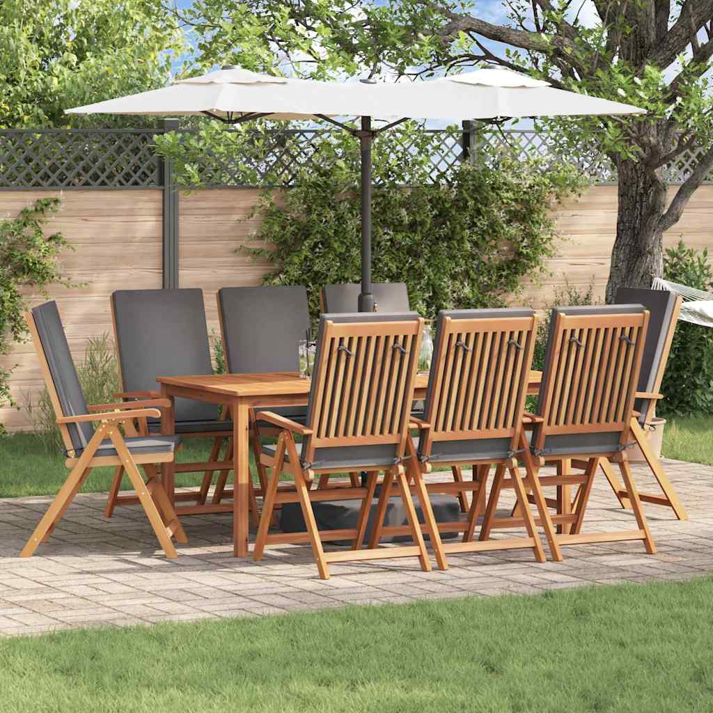 vidaXL Gartenstuhl 8 pcs Braun und Grau 57 x 71,5 x 104 cm