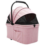 vidaXL Faltbarer Haustierwagen Rosa 81 x 47 x 99 cm Polyester
