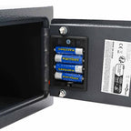 vidaXL Digitaler Safe mit Schloss Dunkelgrau 23 x 17 x 17 cm Stahl