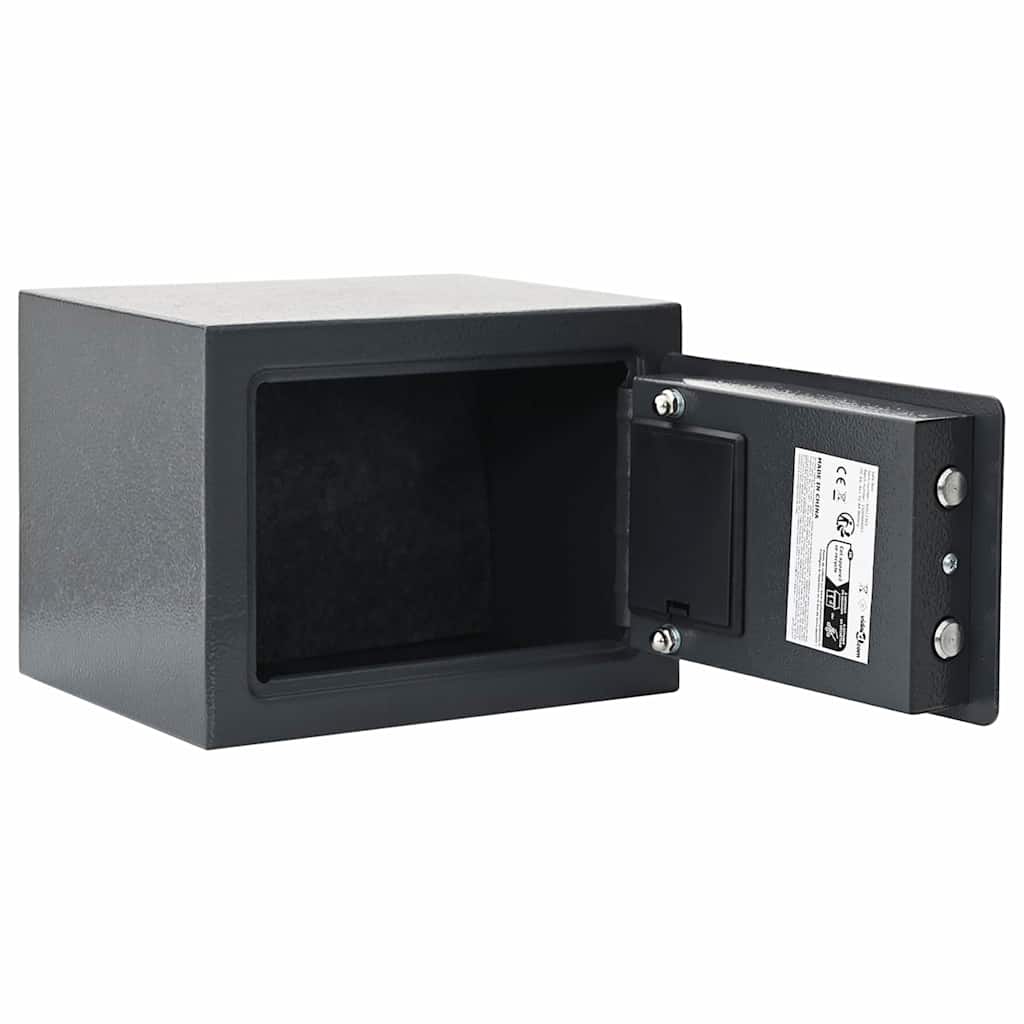 vidaXL Digitaler Safe mit Schloss Dunkelgrau 23 x 17 x 17 cm Stahl