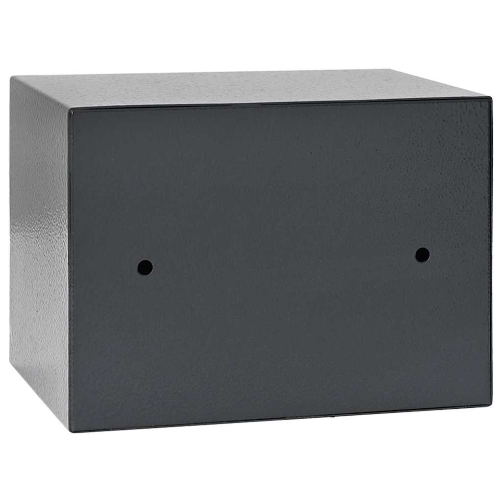 vidaXL Digitaler Safe mit Schloss Dunkelgrau 23 x 17 x 17 cm Stahl