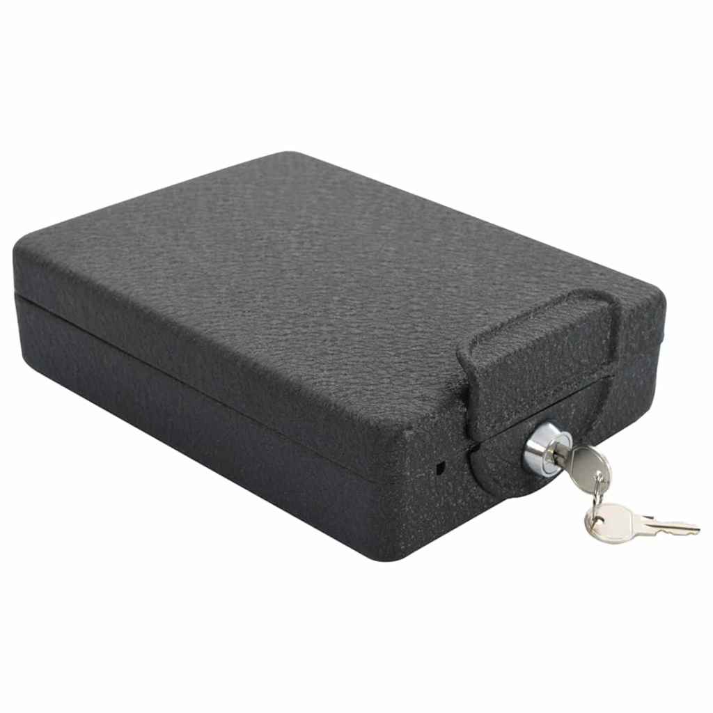 vidaXL Auto Safe mit Schloss Schwarz 22 x 16 x 7 cm Stahl
