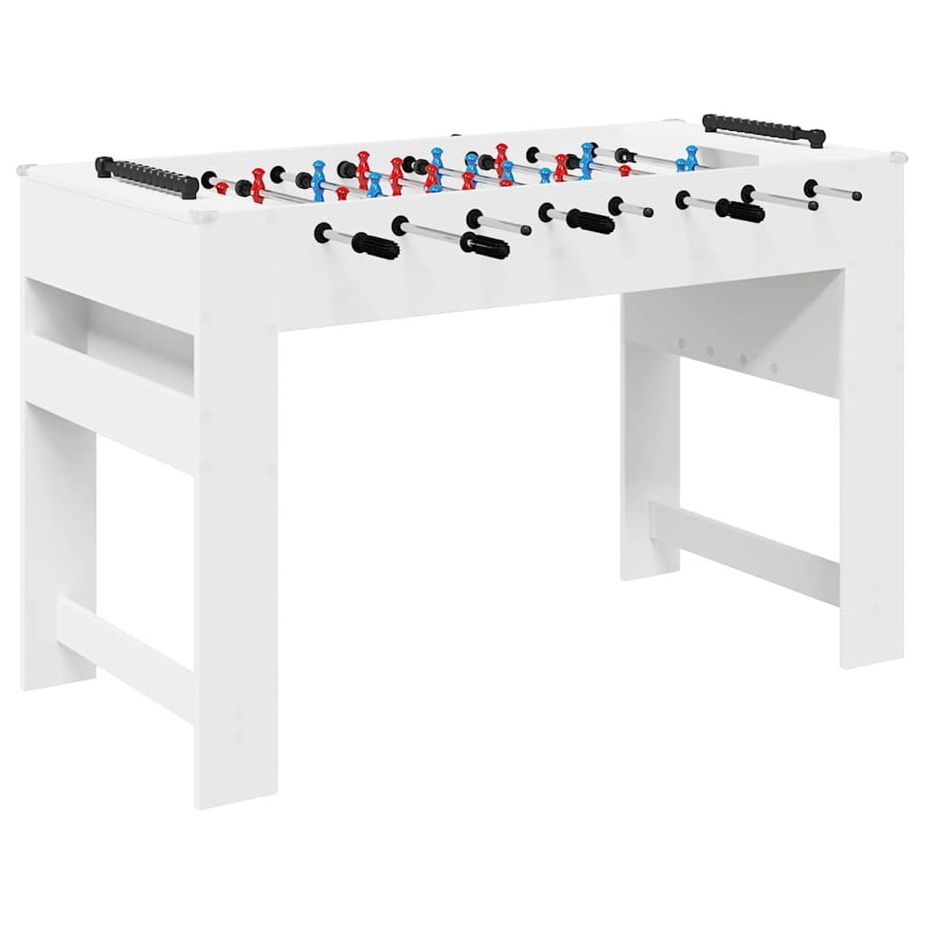 vidaXL Tischfußballtisch Weiß 125 x 60,5 x 80 cm Holzwerkstoff