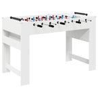 vidaXL Tischfußballtisch Weiß 125 x 60,5 x 80 cm Holzwerkstoff