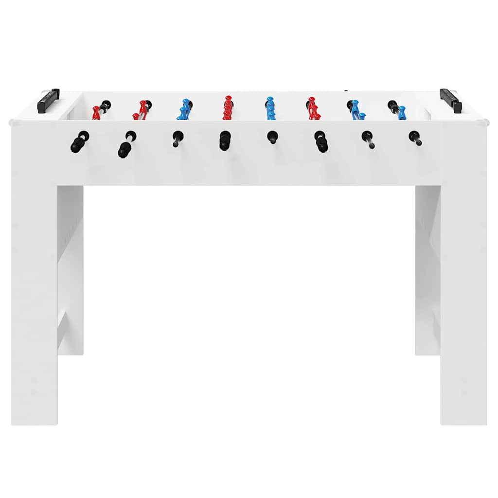 vidaXL Tischfußballtisch Weiß 125 x 60,5 x 80 cm Holzwerkstoff