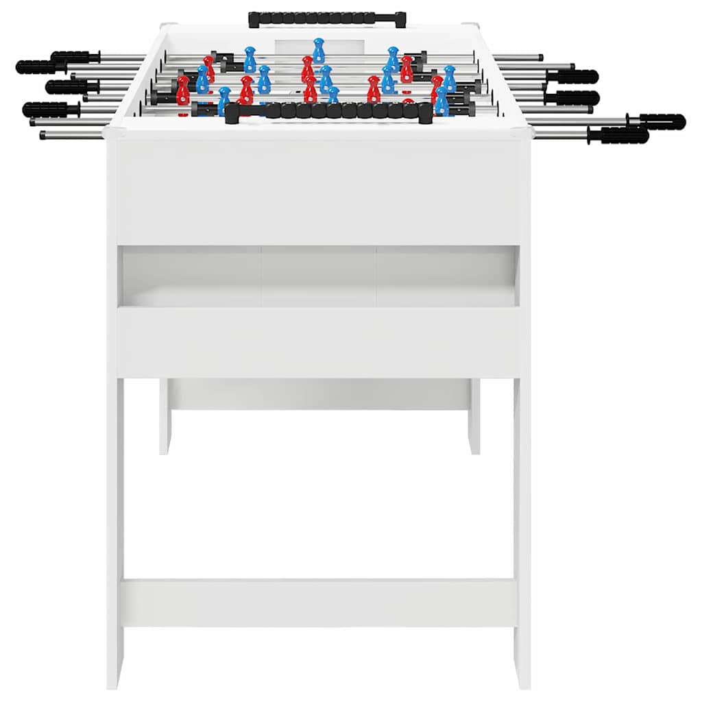vidaXL Tischfußballtisch Weiß 125 x 60,5 x 80 cm Holzwerkstoff