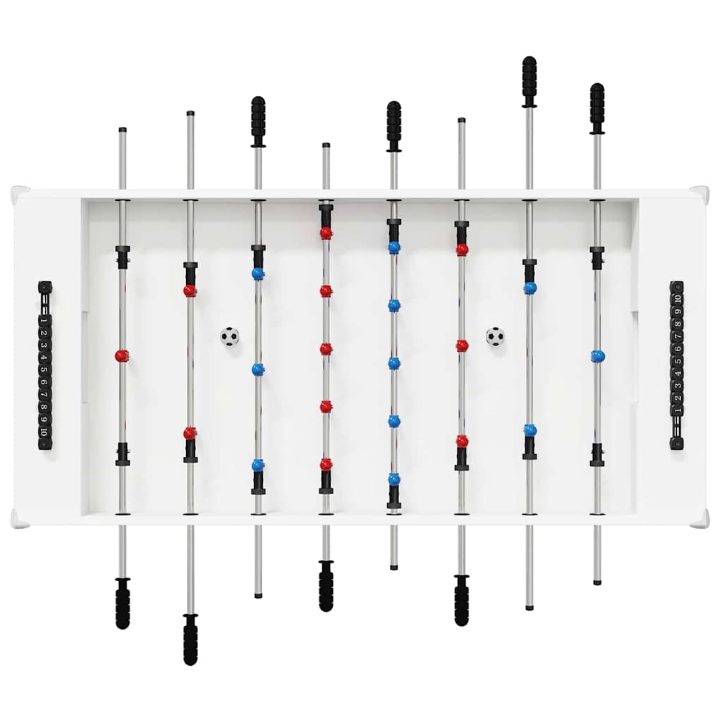 vidaXL Tischfußballtisch Weiß 125 x 60,5 x 80 cm Holzwerkstoff
