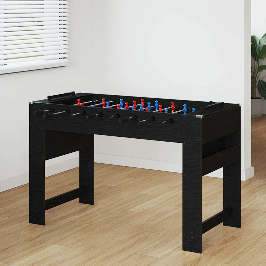 vidaXL Tischfußballtisch Schwarze Eiche 125 x 60,5 x 80 cm