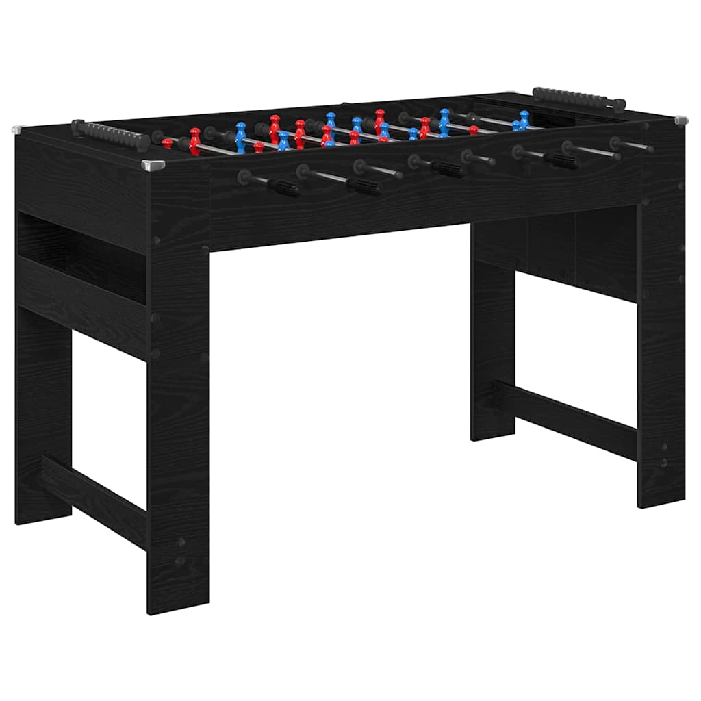 vidaXL Tischfußballtisch Schwarze Eiche 125 x 60,5 x 80 cm