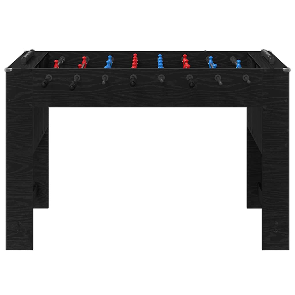 vidaXL Tischfußballtisch Schwarze Eiche 125 x 60,5 x 80 cm