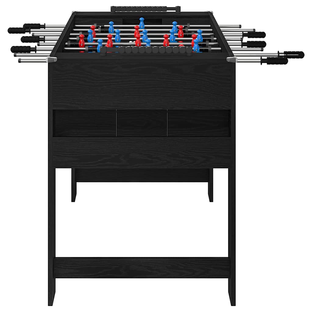 vidaXL Tischfußballtisch Schwarze Eiche 125 x 60,5 x 80 cm