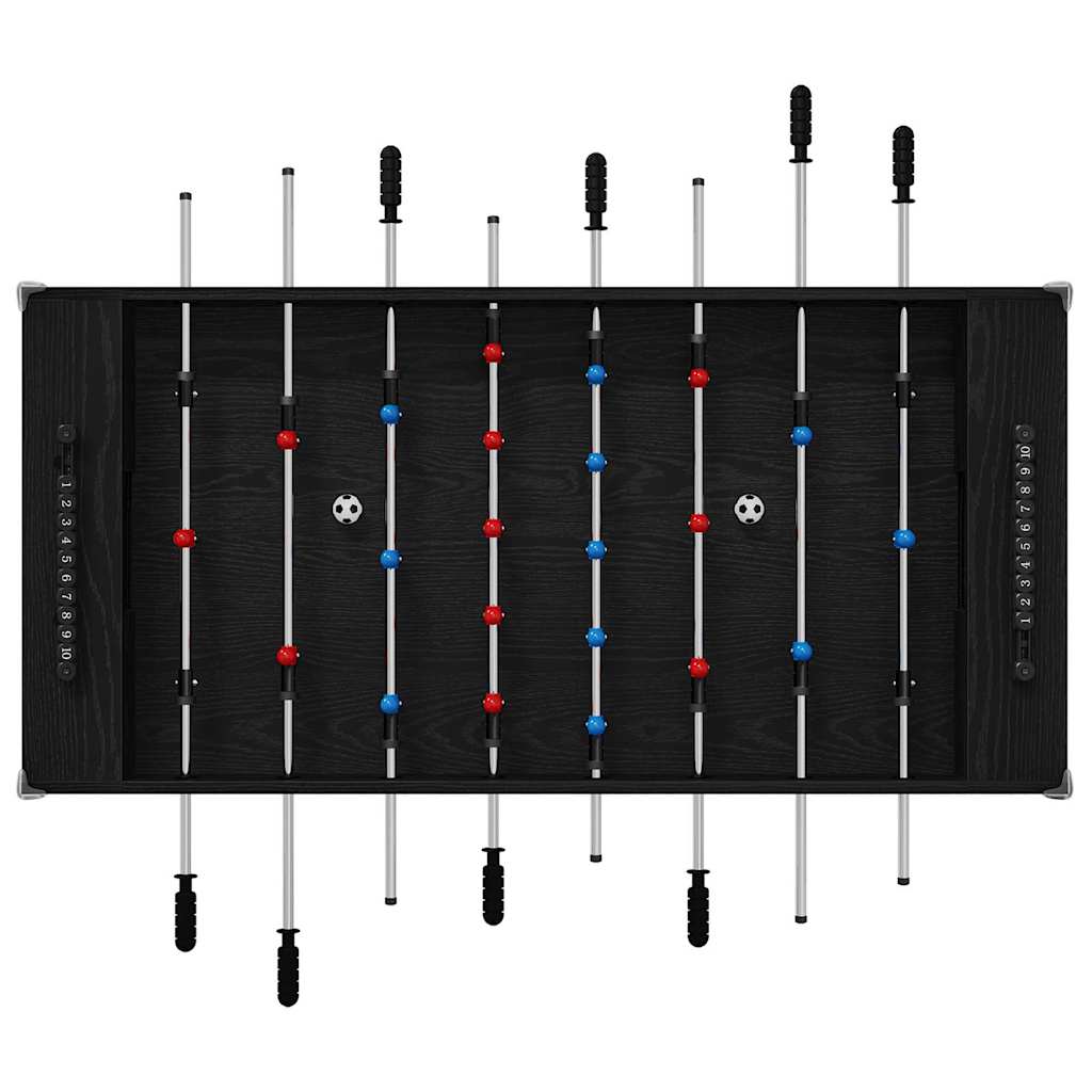 vidaXL Tischfußballtisch Schwarze Eiche 125 x 60,5 x 80 cm