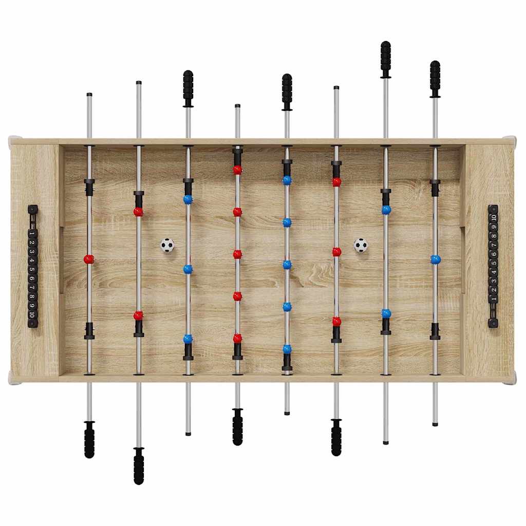 vidaXL Tischfußballtisch Sonoma-Eiche 125 x 60,5 x 80 cm Holzwerkstoff