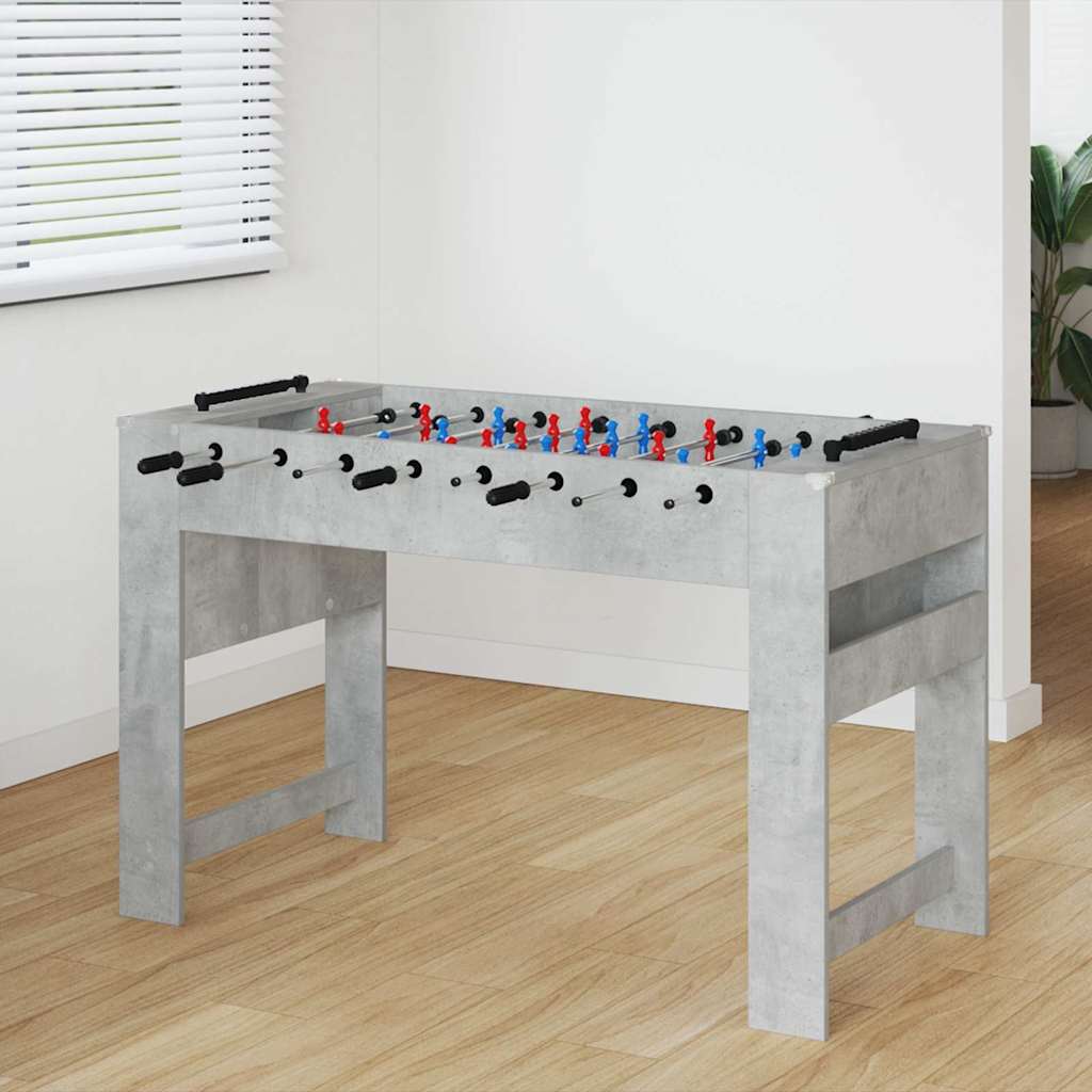 vidaXL Tischfußballtisch Betongrau 125 x 60,5 x 80 cm Holzwerkstoff