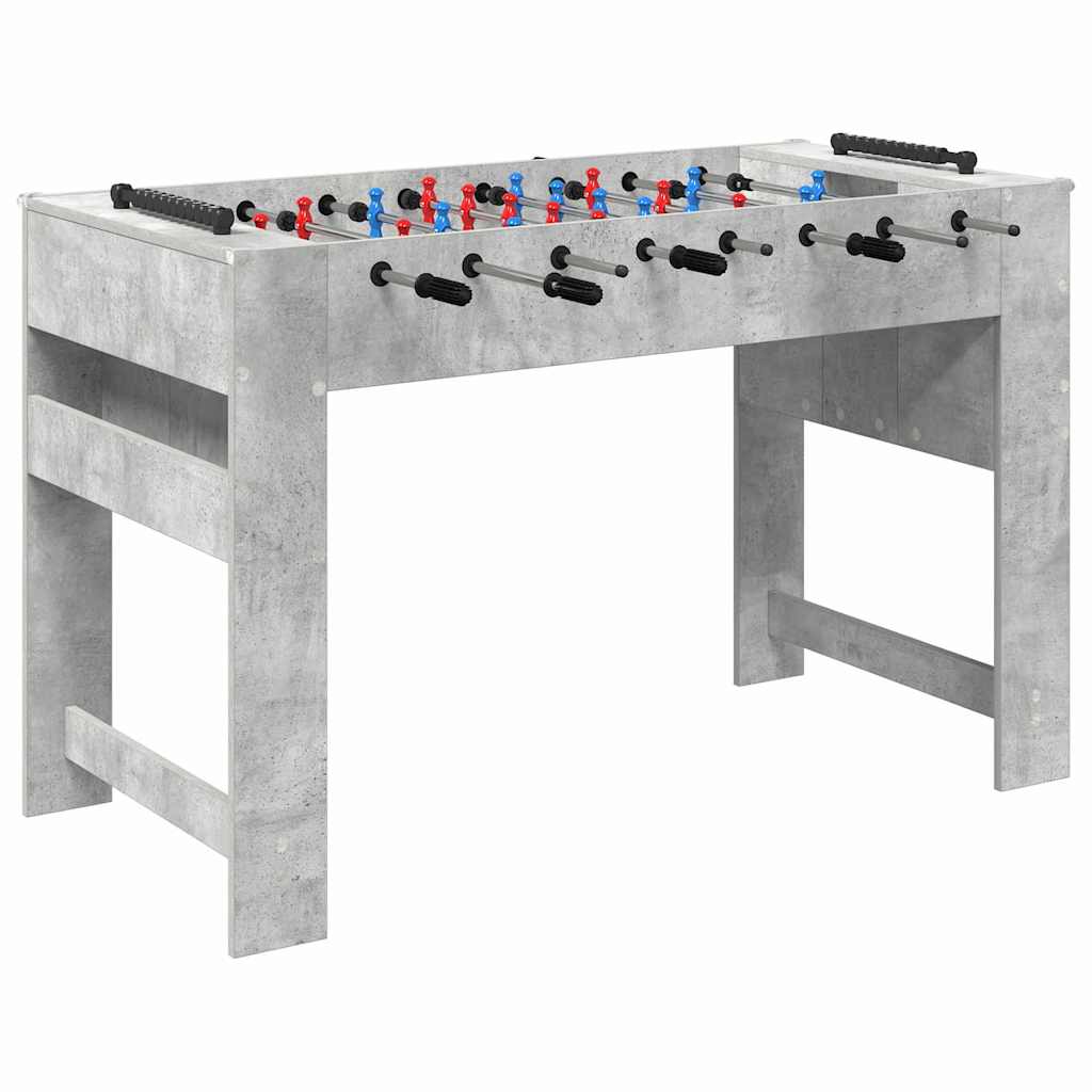 vidaXL Tischfußballtisch Betongrau 125 x 60,5 x 80 cm Holzwerkstoff