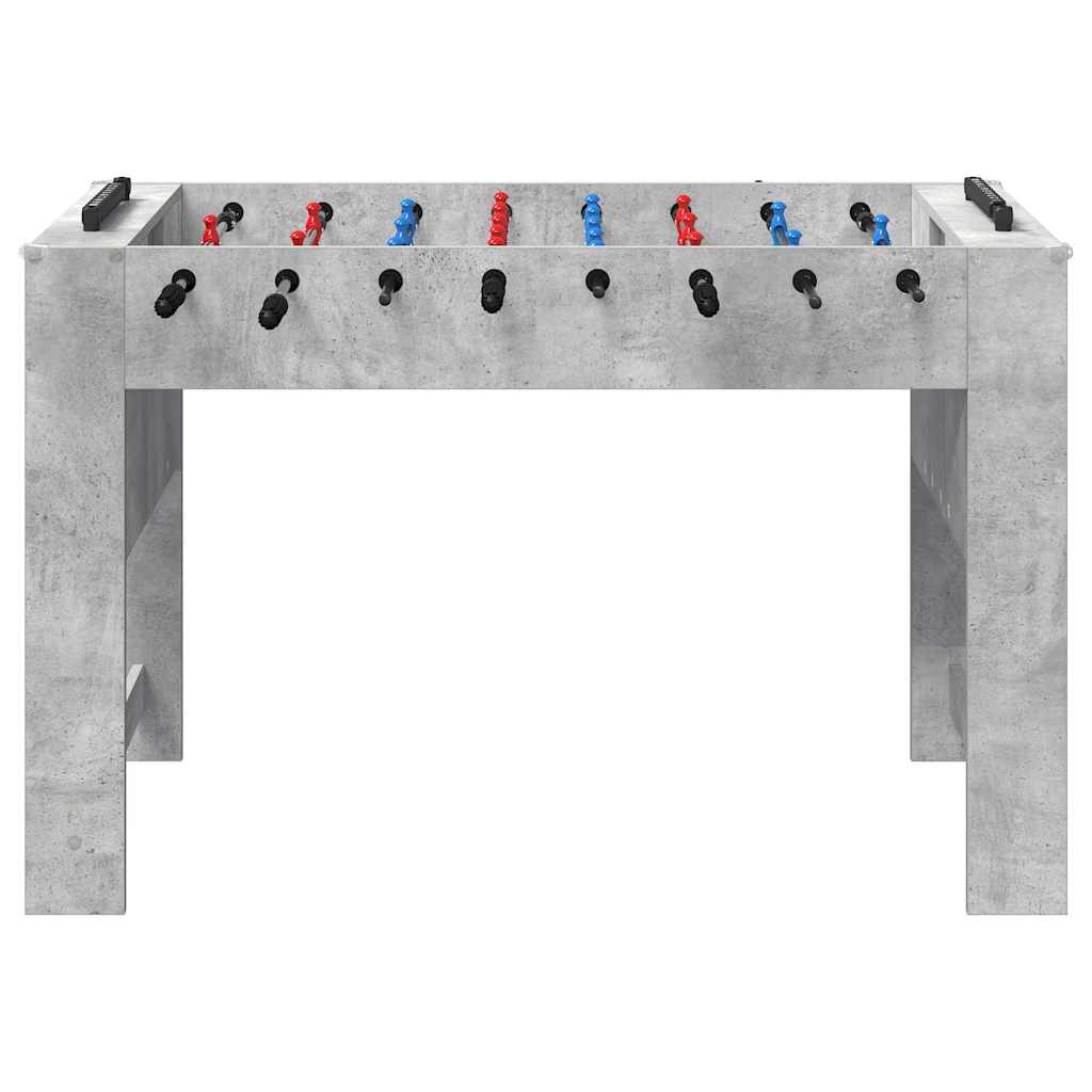 vidaXL Tischfußballtisch Betongrau 125 x 60,5 x 80 cm Holzwerkstoff
