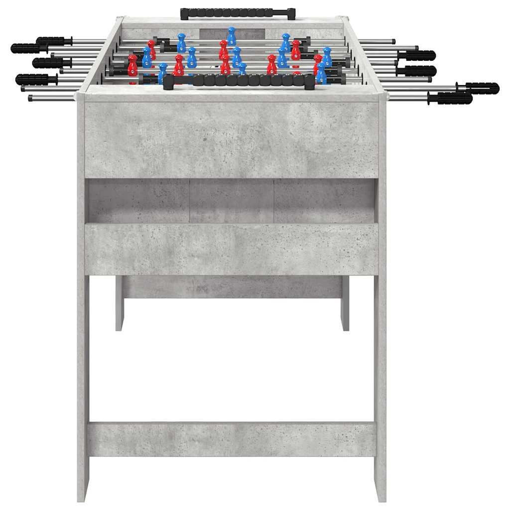 vidaXL Tischfußballtisch Betongrau 125 x 60,5 x 80 cm Holzwerkstoff