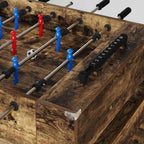 vidaXL Tischfußballtisch Geräucherte Eiche 125 x 60,5 x 80 cm