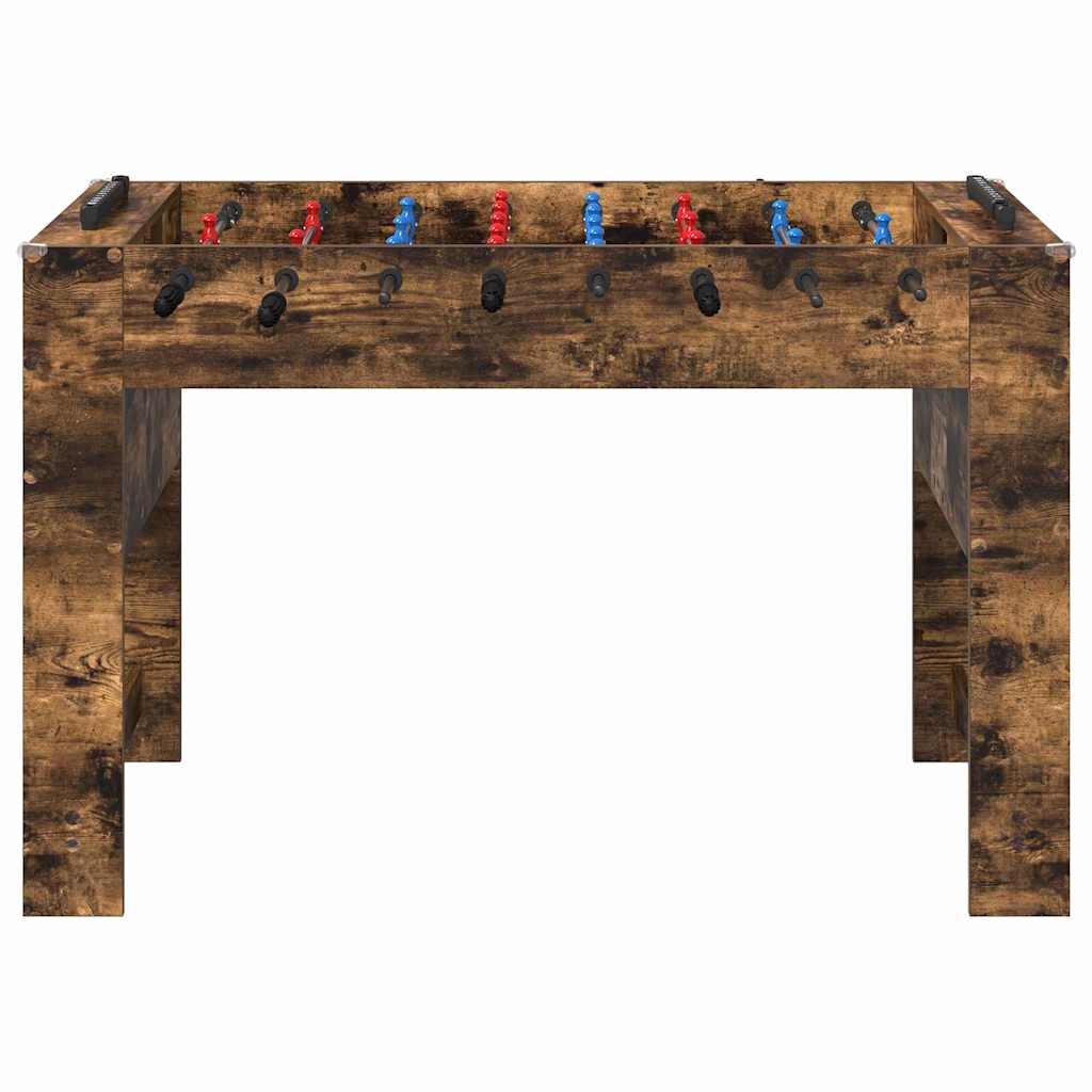 vidaXL Tischfußballtisch Geräucherte Eiche 125 x 60,5 x 80 cm
