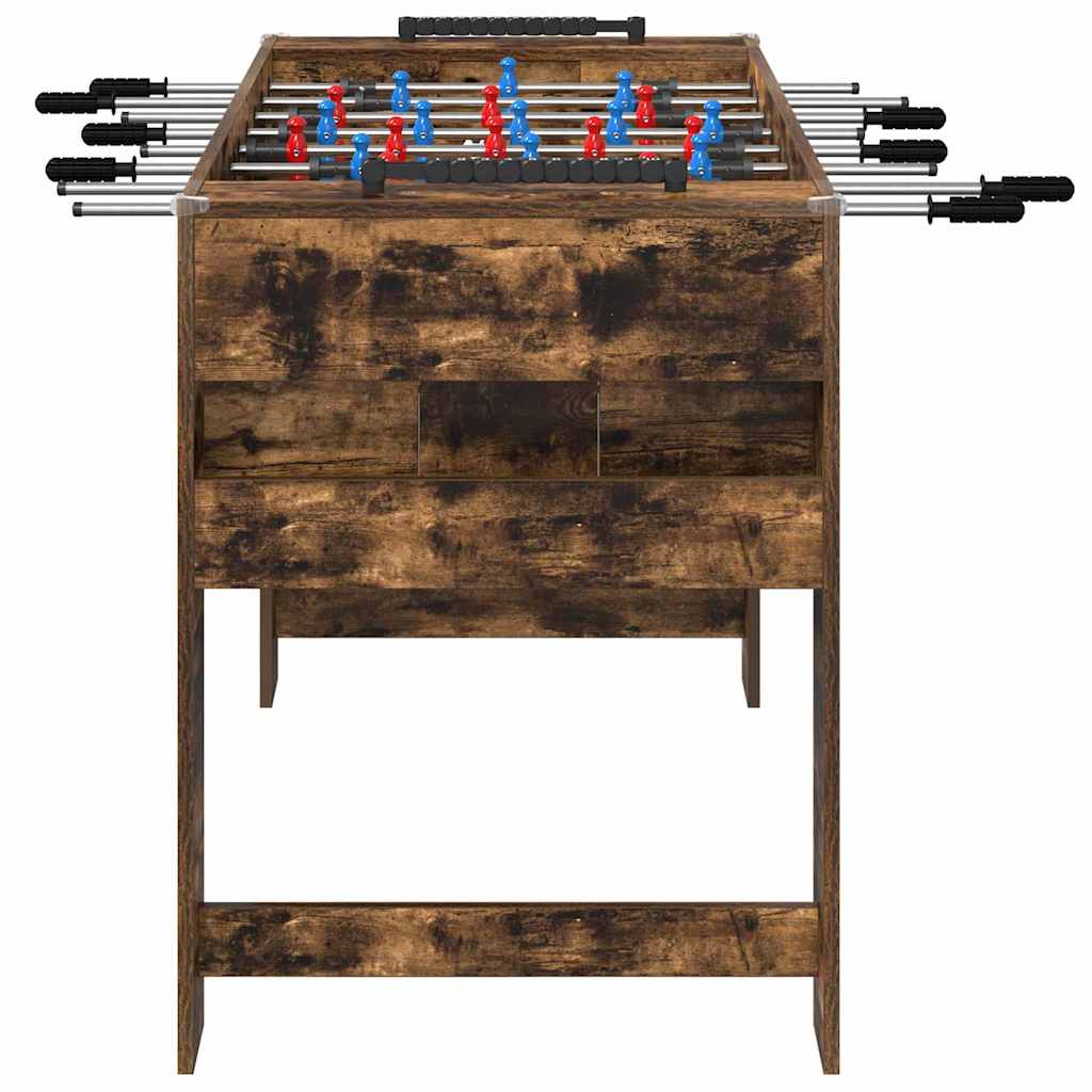 vidaXL Tischfußballtisch Geräucherte Eiche 125 x 60,5 x 80 cm