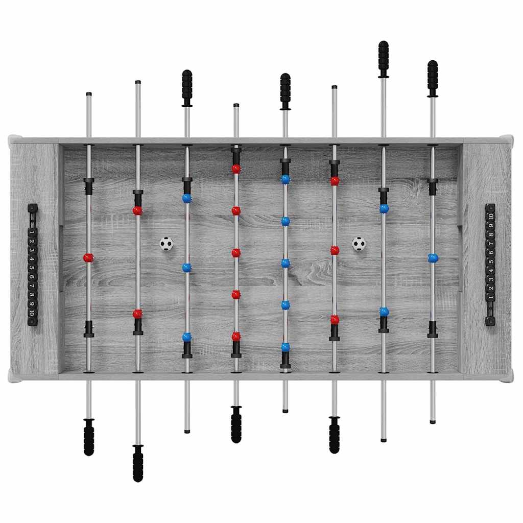 vidaXL Tischfußballtisch Graues Sonoma 125 x 60,5 x 80 cm
