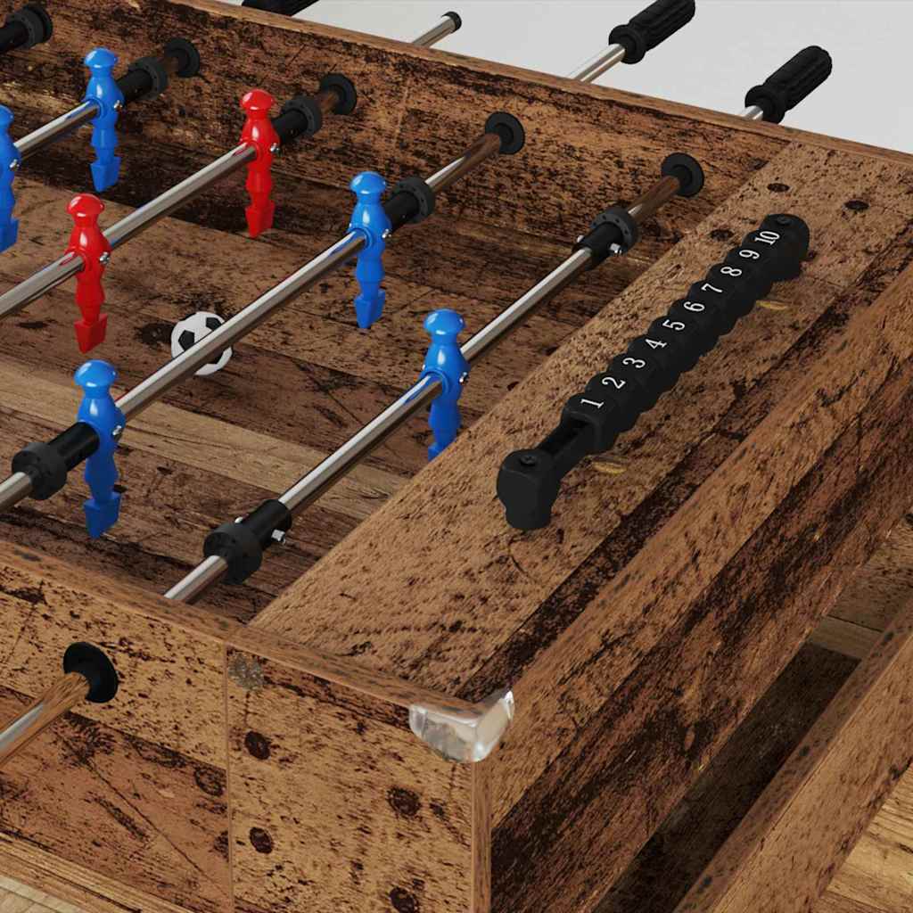 vidaXL Tischfußballtisch Altholz 125 x 60,5 x 80 cm Holzwerkstoff
