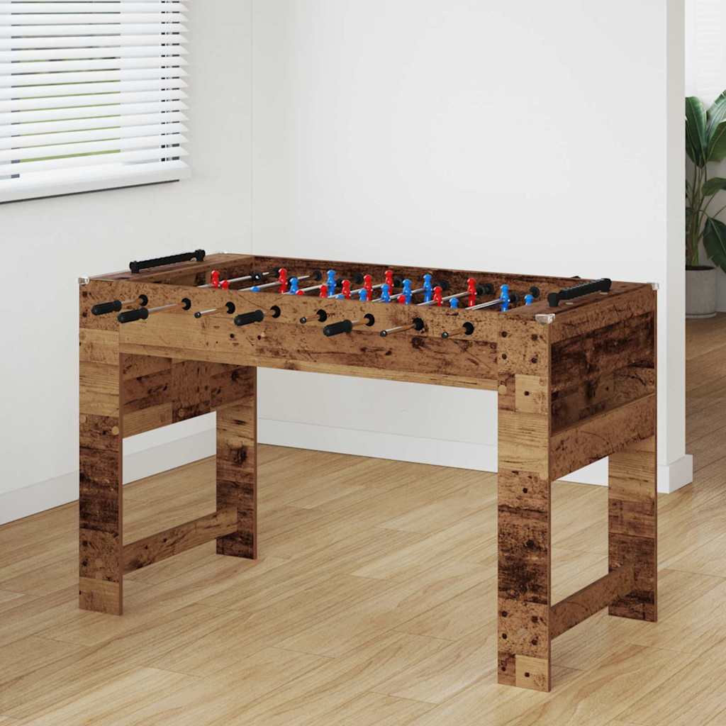vidaXL Tischfußballtisch Altholz 125 x 60,5 x 80 cm Holzwerkstoff