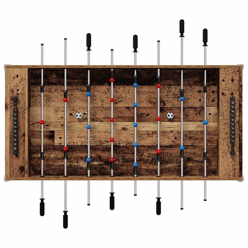 vidaXL Tischfußballtisch Altholz 125 x 60,5 x 80 cm Holzwerkstoff