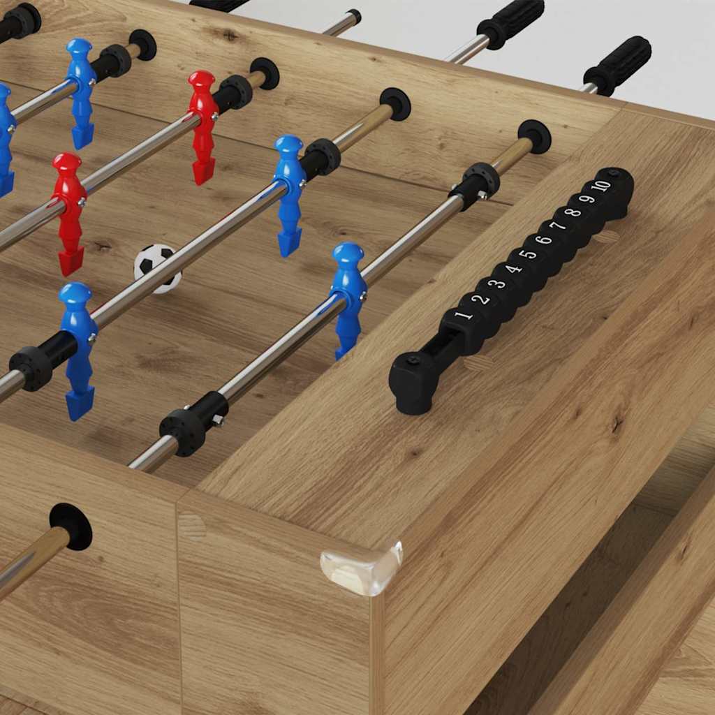 vidaXL Tischfußballtisch Artisan-Eiche 125 x 60,5 x 80 cm