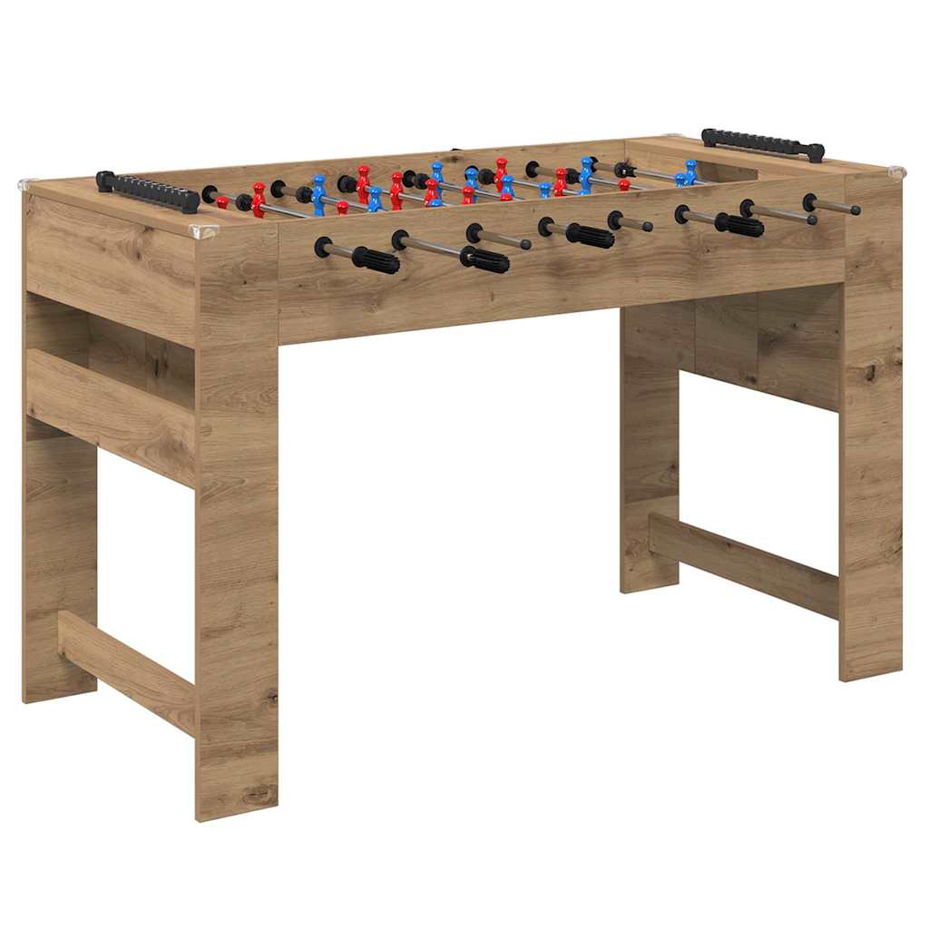 vidaXL Tischfußballtisch Artisan-Eiche 125 x 60,5 x 80 cm