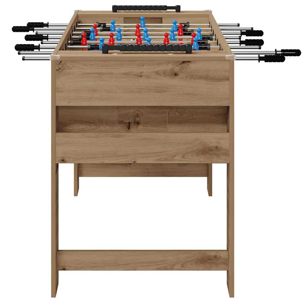 vidaXL Tischfußballtisch Artisan-Eiche 125 x 60,5 x 80 cm