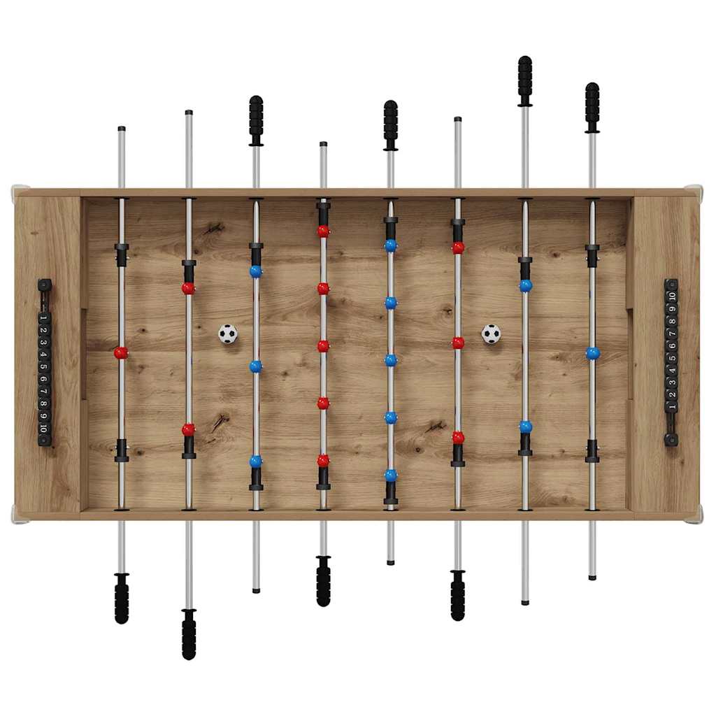 vidaXL Tischfußballtisch Artisan-Eiche 125 x 60,5 x 80 cm