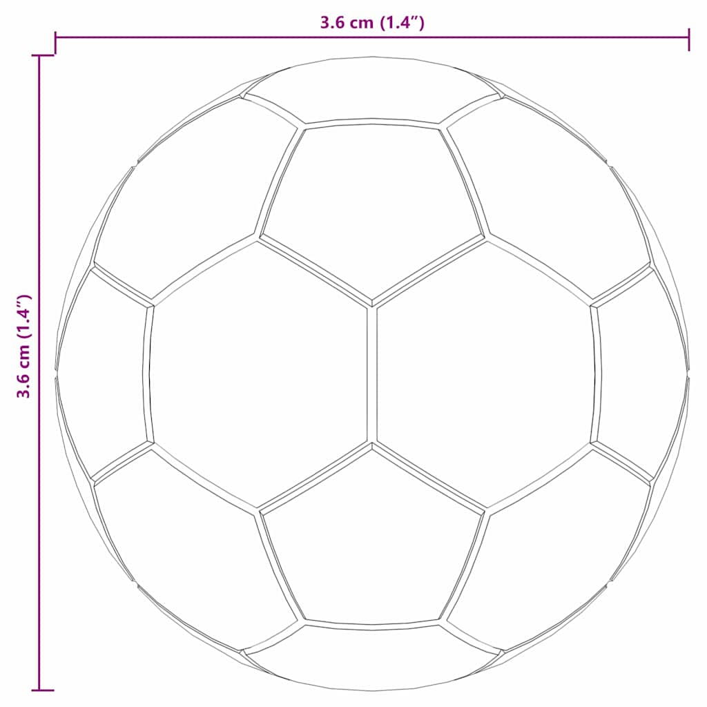 vidaXL Tischfußbälle 12 pcs Weiß 3,6 x 3,6 cm Polypropylen