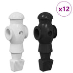 vidaXL Tischfußball Spieler 24 pcs Schwarz und Weiß HIPS