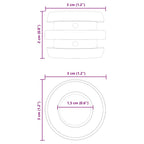 vidaXL Fußballtisch-Bumper 16 pcs Schwarz 3 x 3 x 2 cm TPE