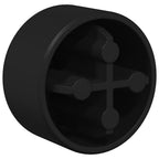 vidaXL Tischfußball Tisch Endkappen 10 pcs Schwarz 1,5 x 1,5 x 1 cm PP