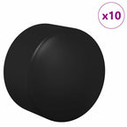 vidaXL Tischfußball Tisch Endkappen 10 pcs Schwarz 1,5 x 1,5 x 1 cm PP