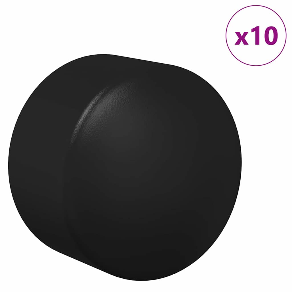 vidaXL Tischfußball Tisch Endkappen 10 pcs Schwarz 1,5 x 1,5 x 1 cm PP