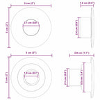 vidaXL Tischfußballlager 10 pcs Schwarz 5 x 5 x 2,8 cm PP